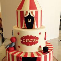 Circus vintage birthday cake