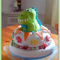 Dino Explosion Cake 