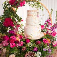 English country garden wedding cake