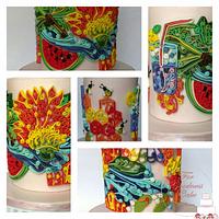 Sweet Summer Collaboration - Sugar Quilling Cake