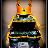 Black and Gold King Pillow cake