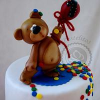 TEDDY BEAR AND BALLOON CAKE