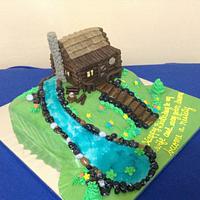 Log Cabin Cake Cake By Sweetmischiefja Cakesdecor