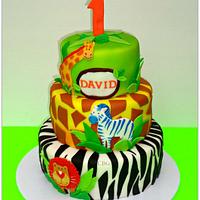 Safari/Jungle theme cake