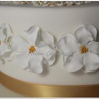 Golden Wedding Anniversay Cake