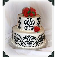 Elegant two tiered cake
