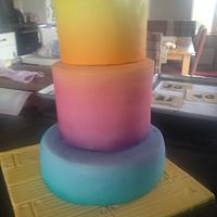 Airbrushed Silhouette Cake