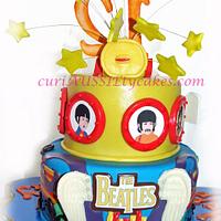 Beatles "yellow submarine" cake