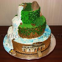 Waterfall cake