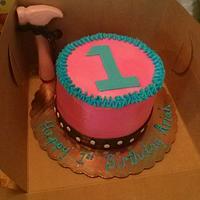 Baby Pink Panther Birthday Cake 