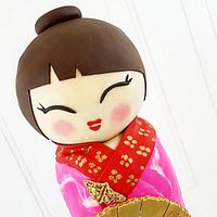 Kokeshi Doll Kimono Geisha Cake