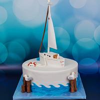 70th Sailing Birthday Cake