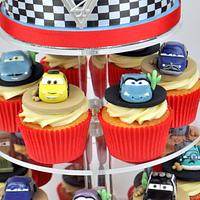 Disney cars cupcake tower
