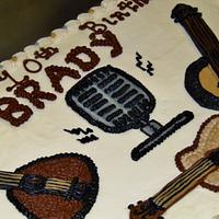 Bluegrass music cake in buttercream