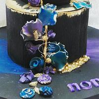 Flowered Black cake 