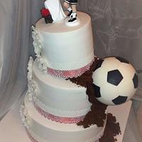Football wedding cake