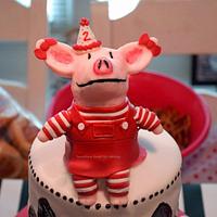 Olivia the Pig Birthday Cake