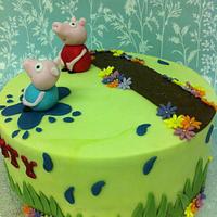 Peppa Pig Rainey Day Cake