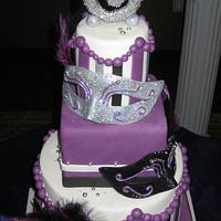 Masquerade birthday cake
