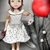 Little girl with red Balloon...