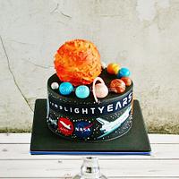 Solar system cake