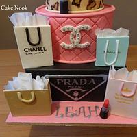 Designer Shopping inspired cake