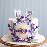 Lavender engagement Cake 