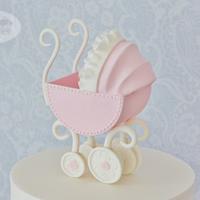 Baby Carriage - Baby Shower Cake!