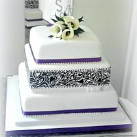Hand Painted Wedding Cake 