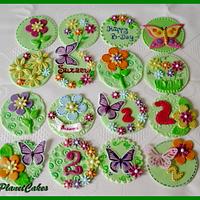Butterfly Blossoms Gymboree Cupcakes topper 