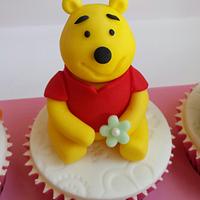 Winnie The Pooh Themed Cupcake Figurine Toppers