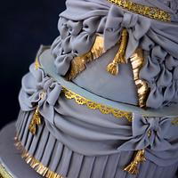 Wedding cake inspired by "Barbie" fashion collaboration