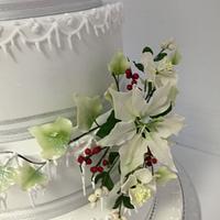 Winter/Christmas wedding cake