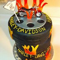 Harley Davidson Tire Cake 