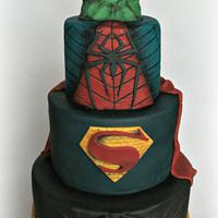 DC vs Marvel Super Hero Cake!
