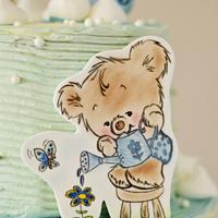 Teddy bears 1st birthday cake