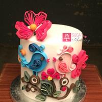 Quilled Cake Decor