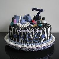 Zebra Stripe Make up Cake