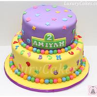 Alphabet birthday cake