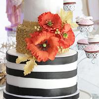 Kate spead poppy flower wedding cakes