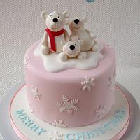 Polar Bear Christmas Cake