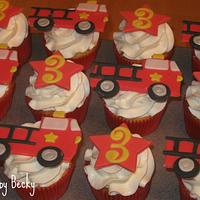Firetruck Cupcakes