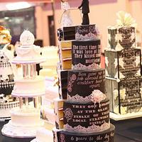 Half and half wedding cake.Cake international entry