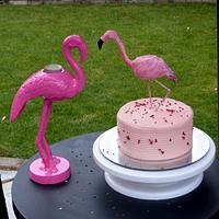 Penelope the Pink Flamingo Cake