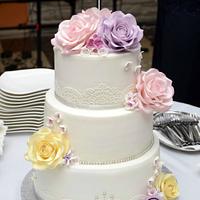 Wedding Cake with Roses