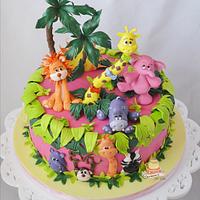 Jungle baby cake
