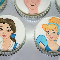 Hand Painted Disney Princess Cupcakes