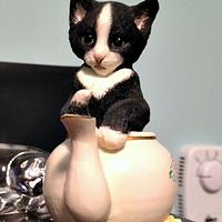 Cat in Teapot cake