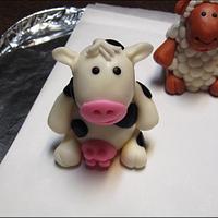 Farm Animals Barn Cake