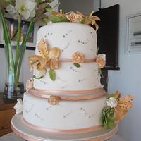 3 tier wedding cake 